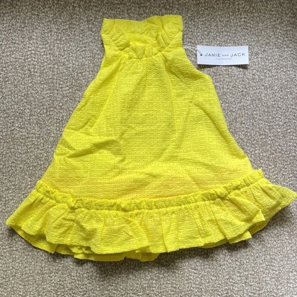 Janie and Jack Girls Yellow Halter Dress (3-6M)